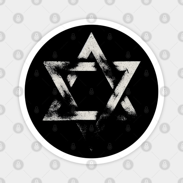 Grungy Star of David Magnet by MetalByte